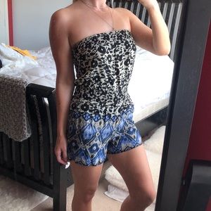 Strapless romper